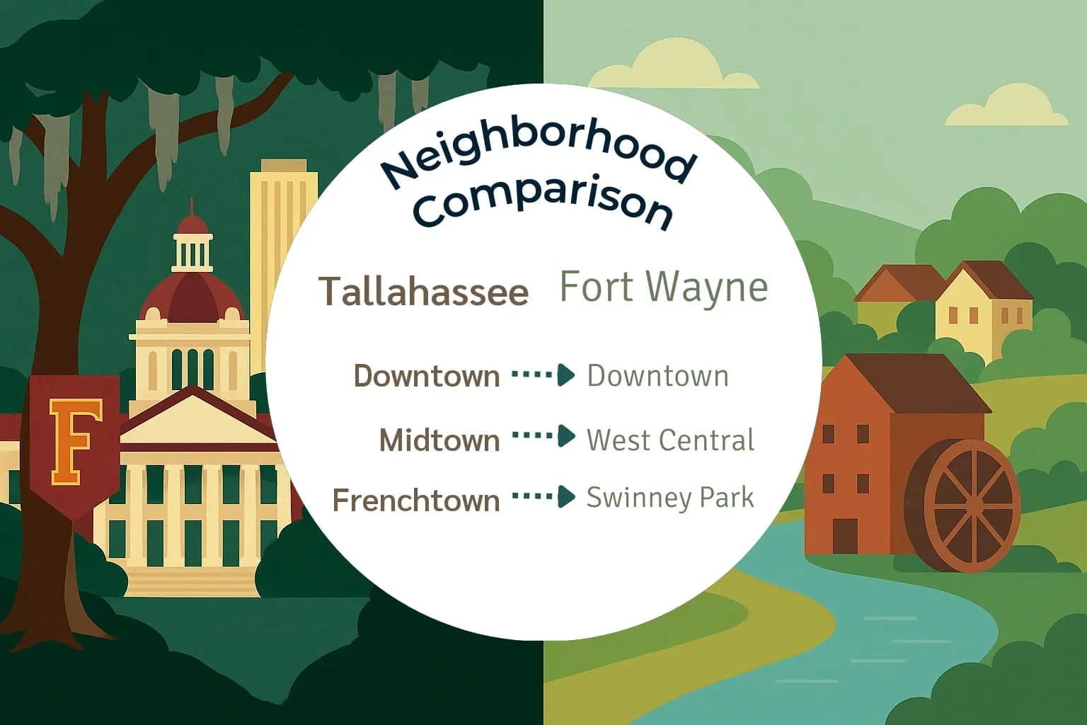 Tallahassee vs Fort Wayne Neighborhood Comparison