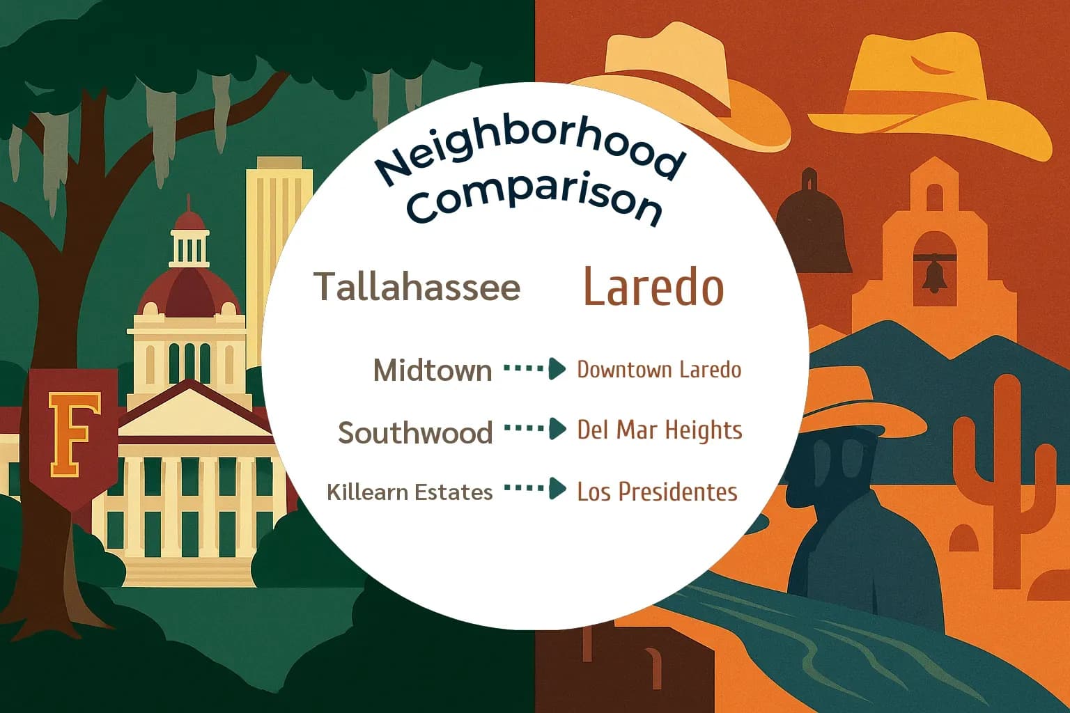 Tallahassee vs Laredo Neighborhood Comparison