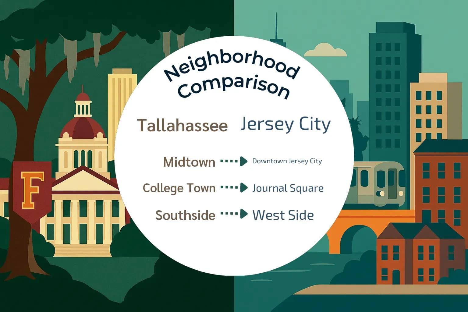 Tallahassee vs Jersey City Neighborhood Comparison