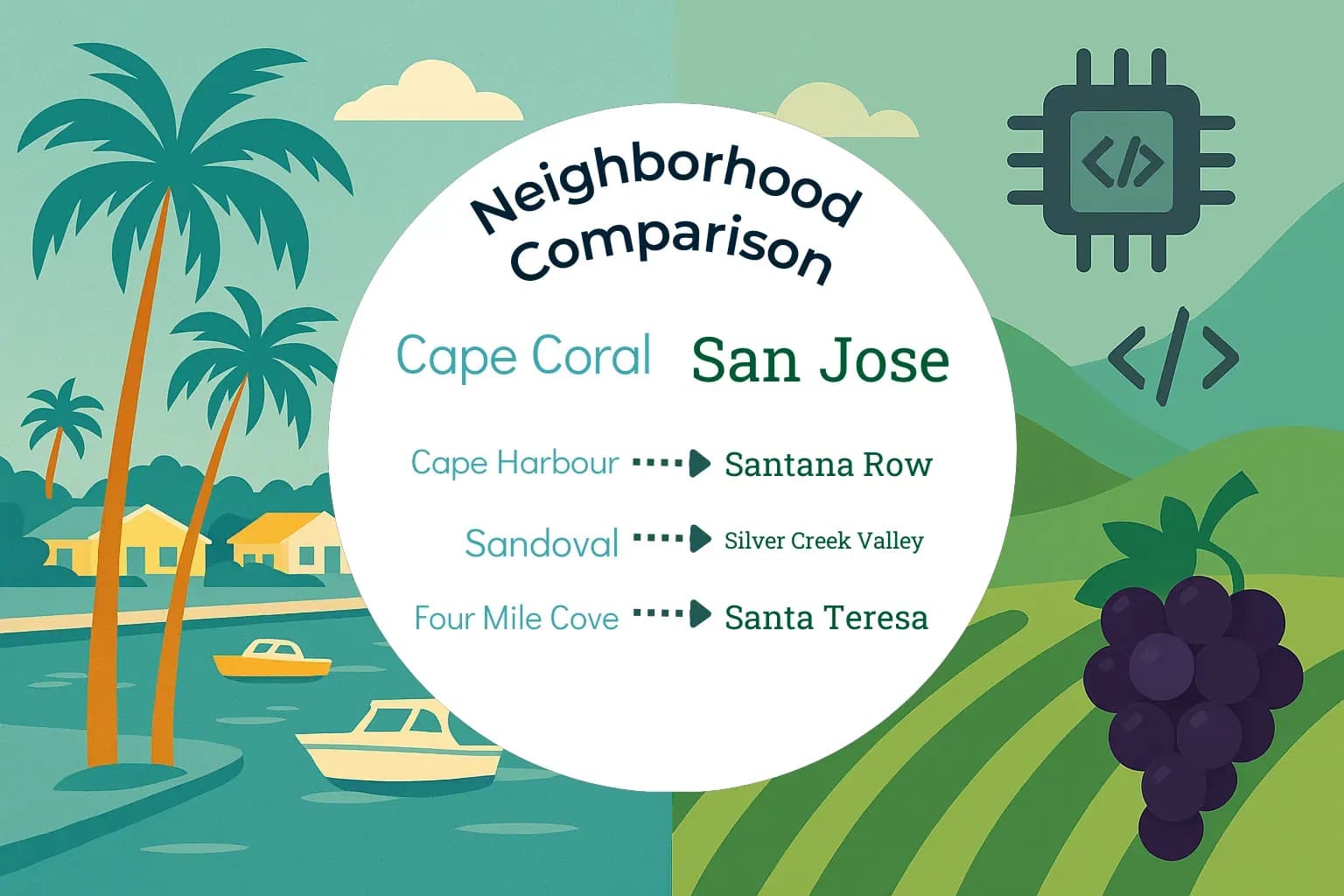 Cape Coral vs San Jose Neighborhood Comparison