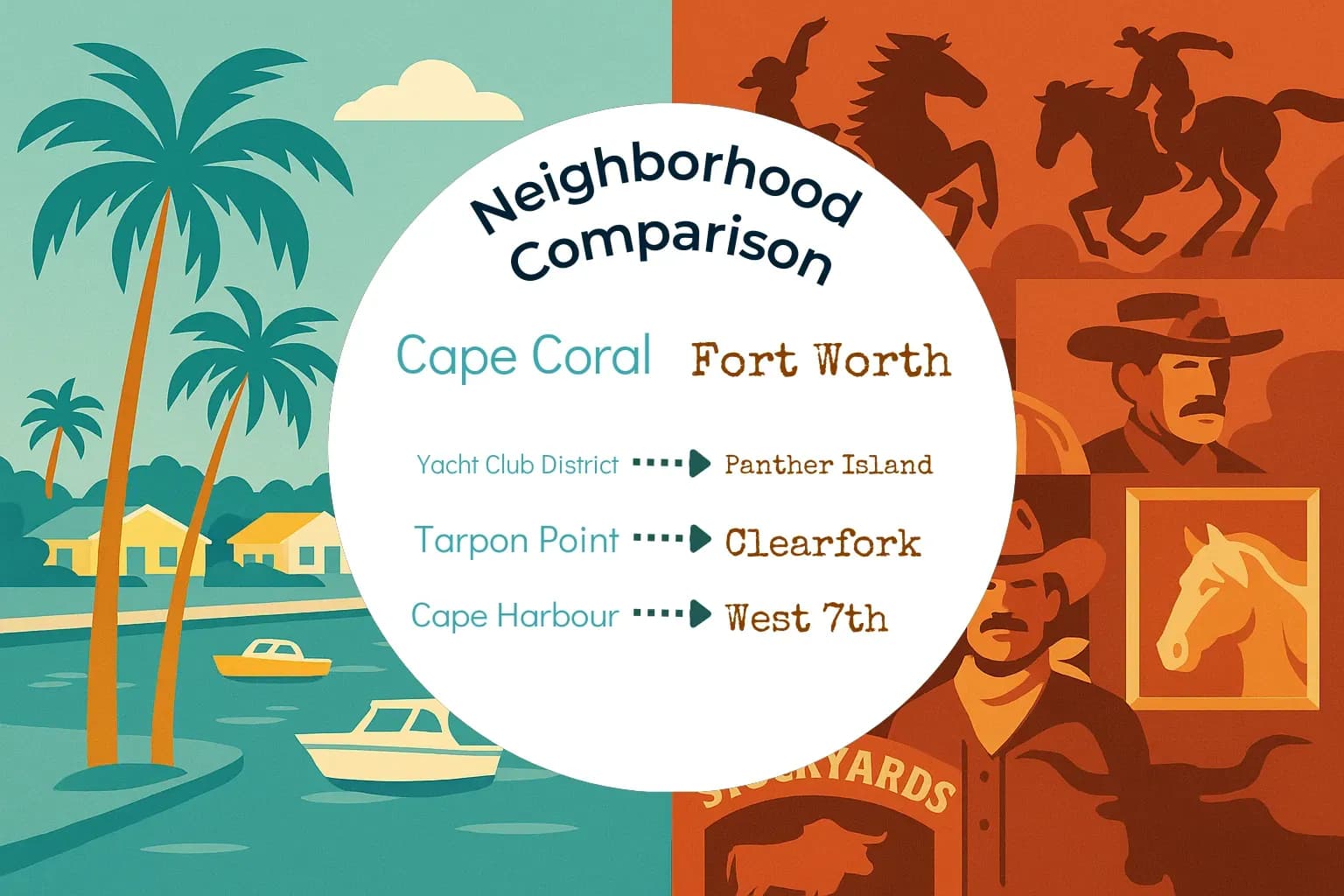 Cape Coral vs Fort Worth Neighborhood Comparison