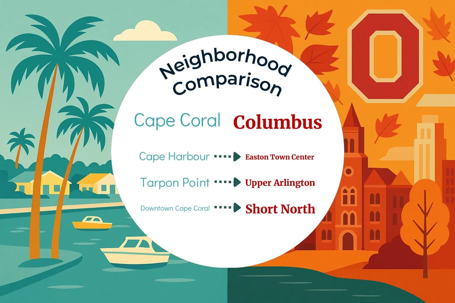 Cape Coral vs Columbus Neighborhood Comparison