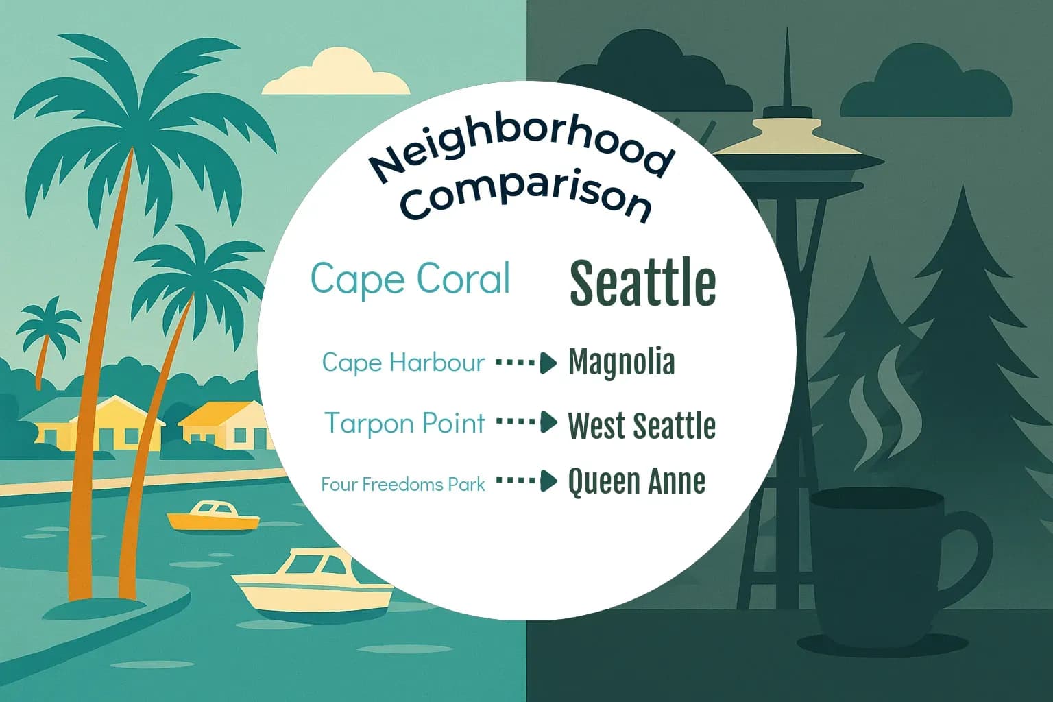 Cape Coral vs Seattle Neighborhood Comparison