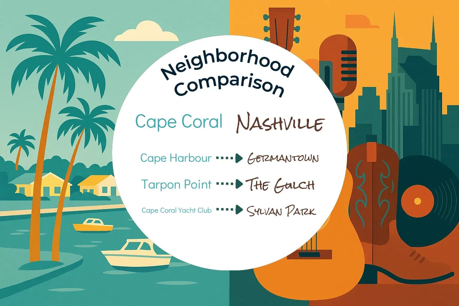 Cape Coral vs Nashville Neighborhood Comparison