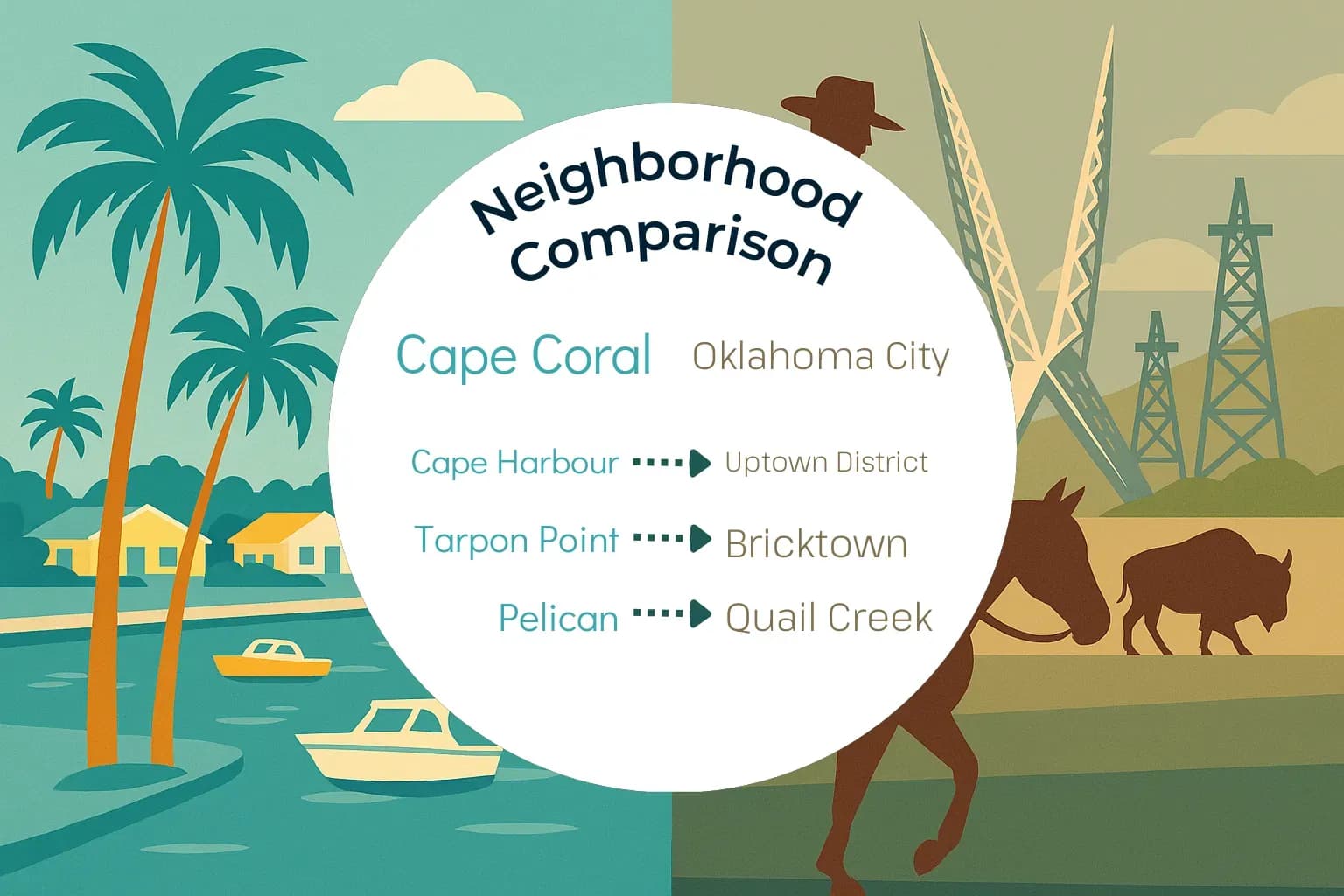 Cape Coral vs Oklahoma City Neighborhood Comparison