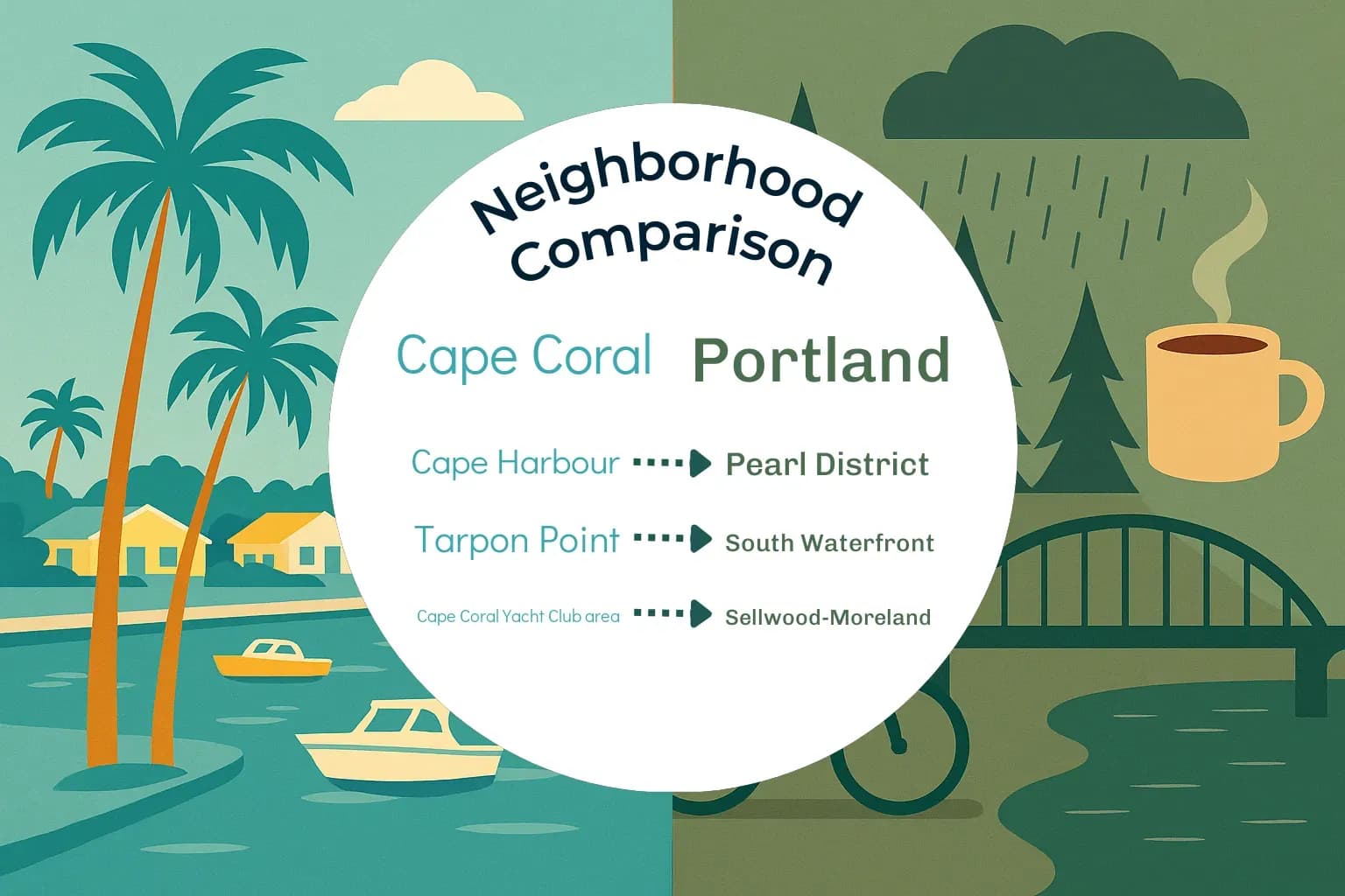 Cape Coral vs Portland Neighborhood Comparison
