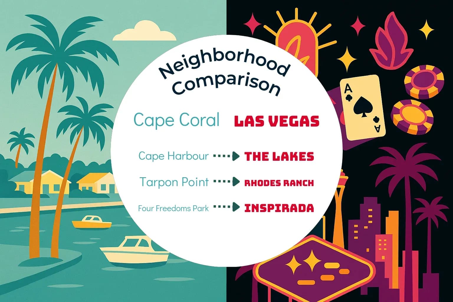 Cape Coral vs Las Vegas Neighborhood Comparison
