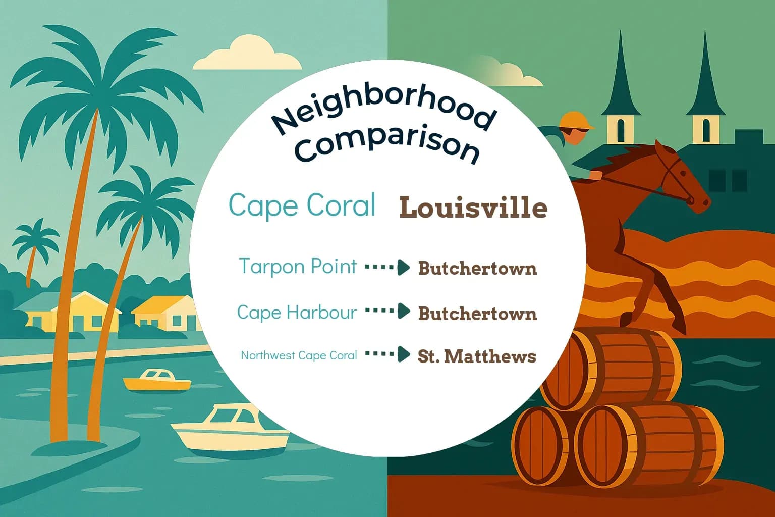 Cape Coral vs Louisville Neighborhood Comparison
