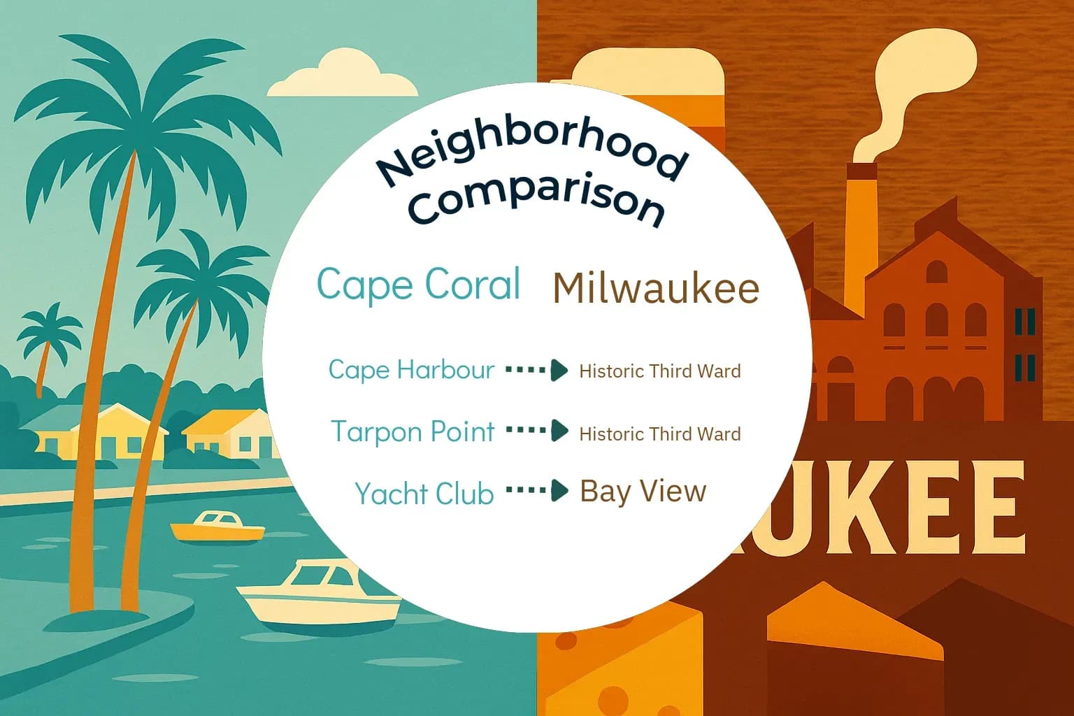 Cape Coral vs Milwaukee Neighborhood Comparison