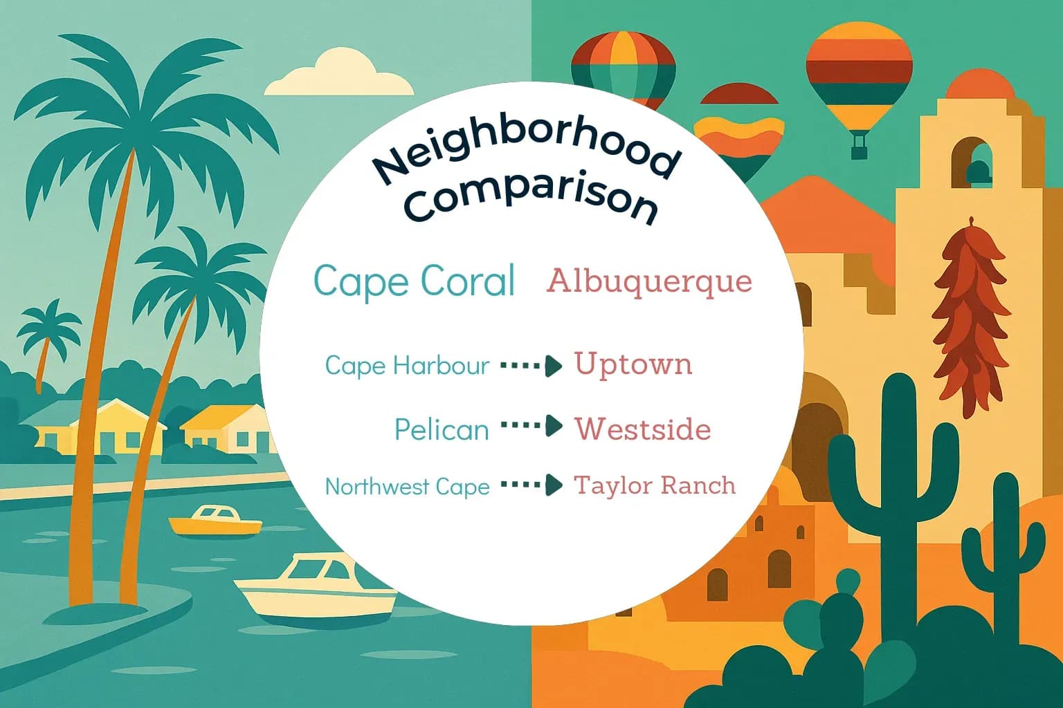 Cape Coral vs Albuquerque Neighborhood Comparison