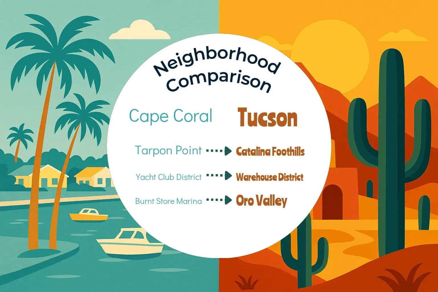 Cape Coral vs Tucson Neighborhood Comparison