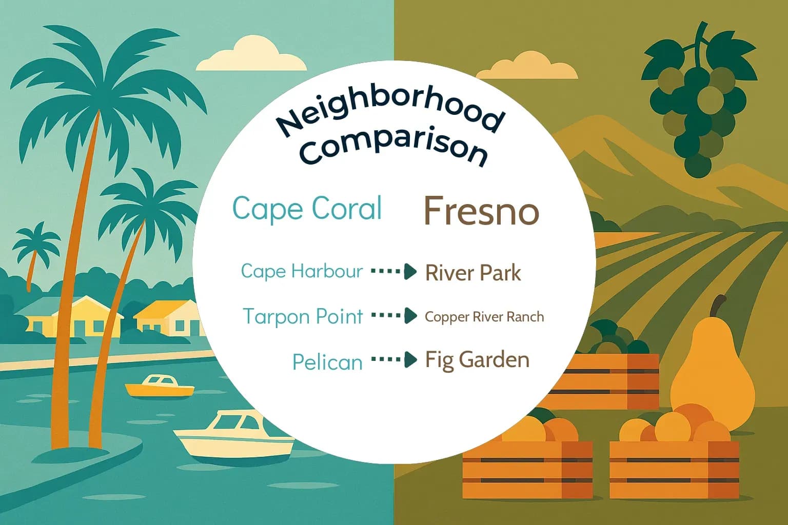 Cape Coral vs Fresno Neighborhood Comparison