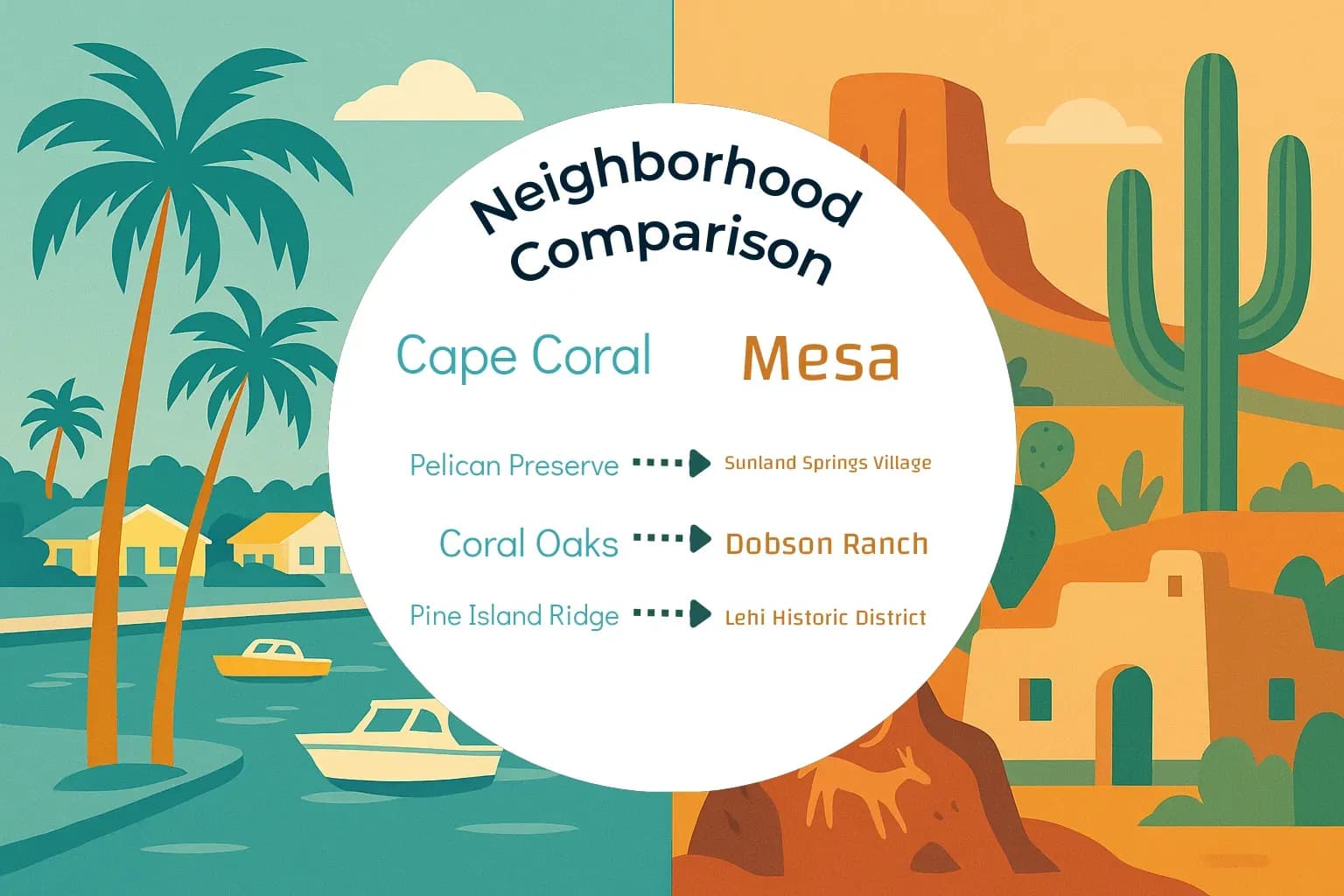 Cape Coral vs Mesa Neighborhood Comparison