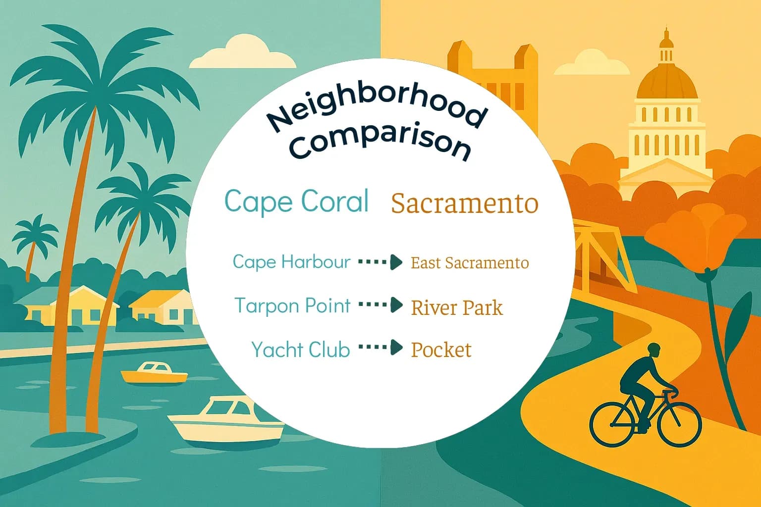Cape Coral vs Sacramento Neighborhood Comparison
