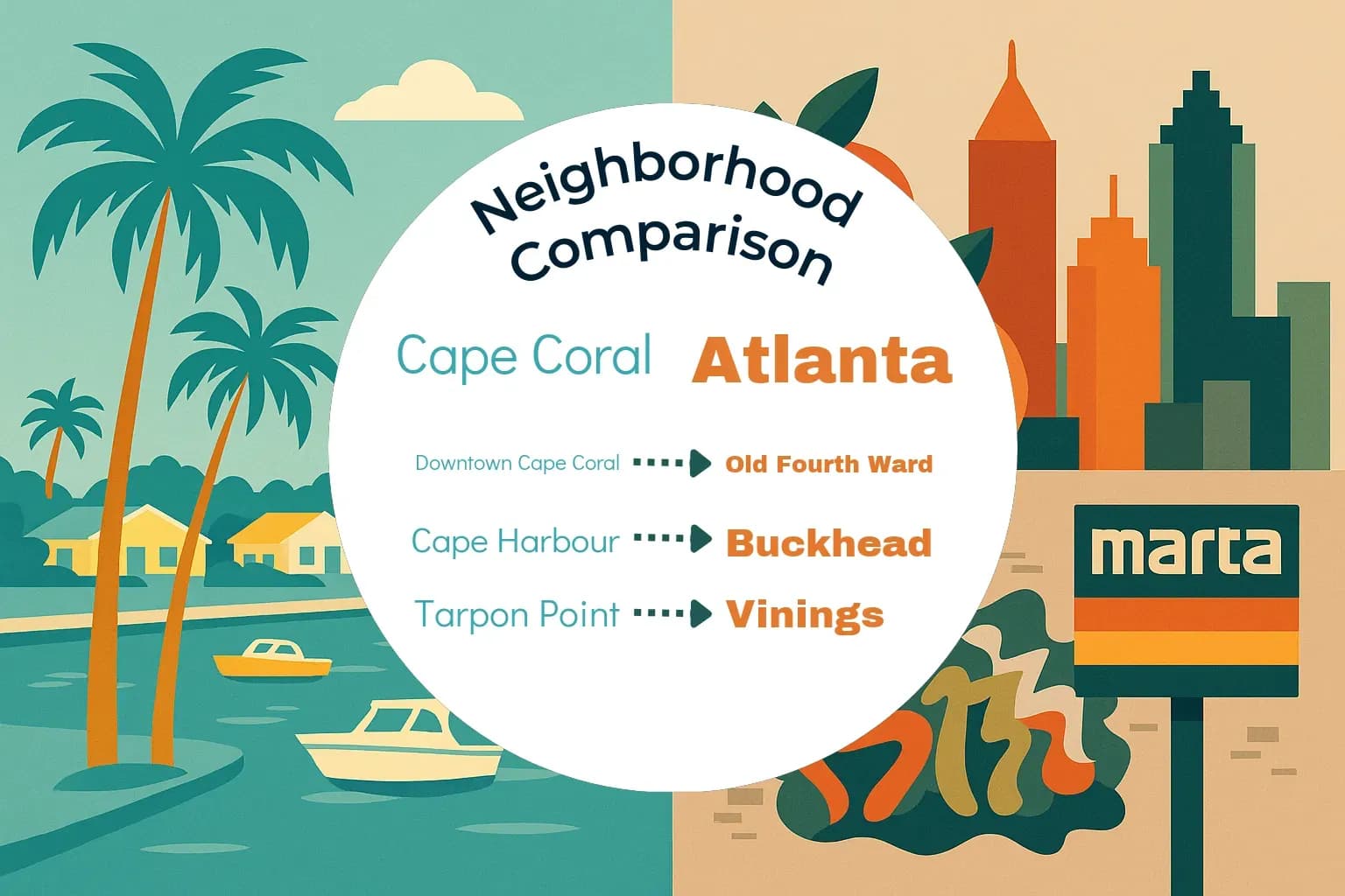 Cape Coral vs Atlanta Neighborhood Comparison