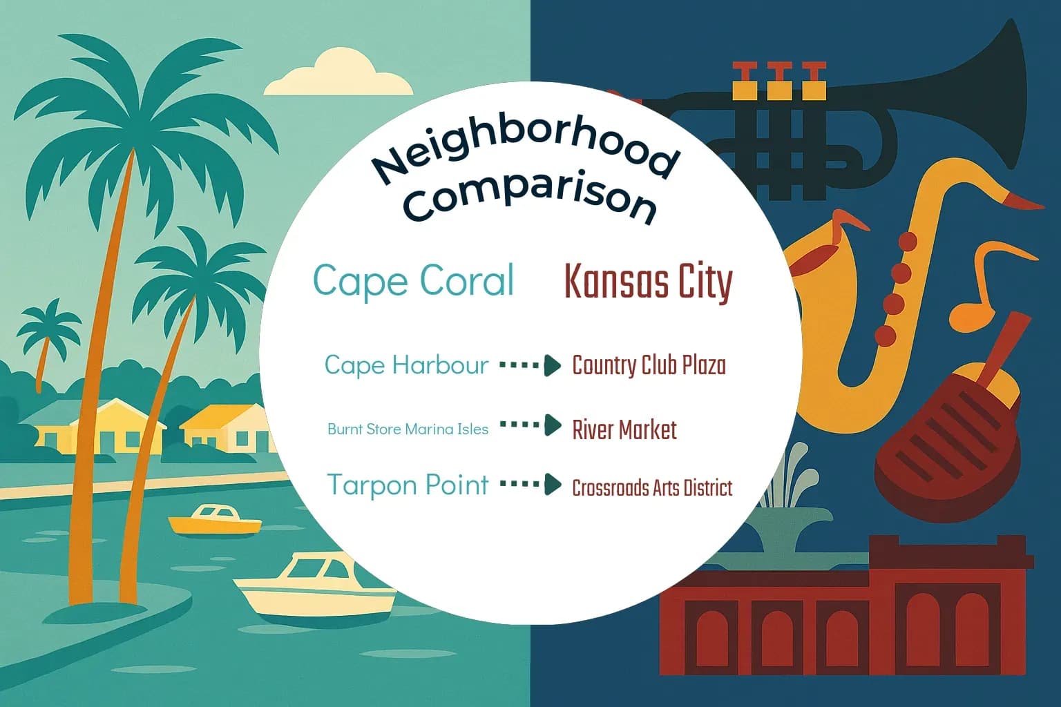 Cape Coral vs Kansas City Neighborhood Comparison