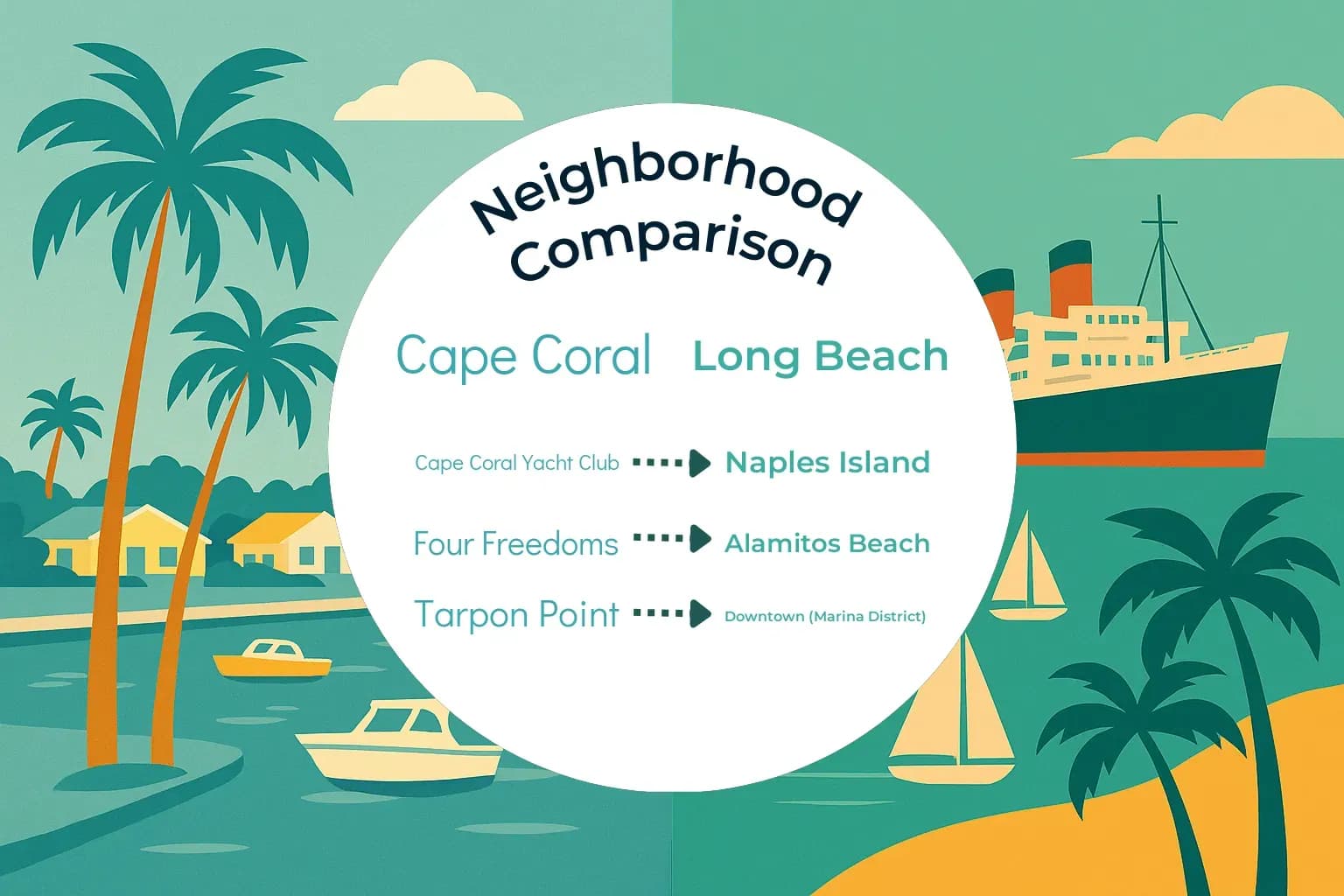Cape Coral vs Long Beach Neighborhood Comparison