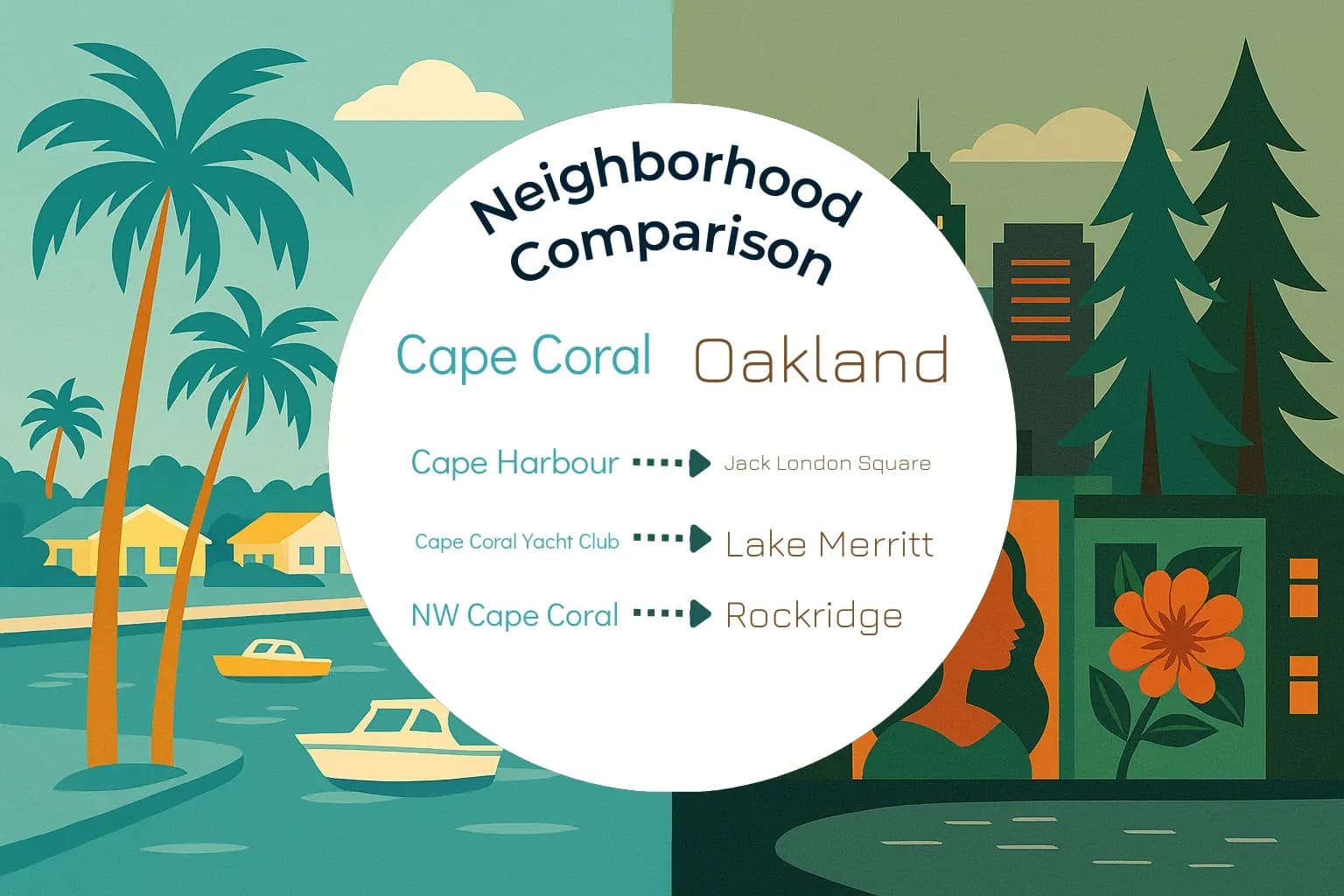 Cape Coral vs Oakland Neighborhood Comparison
