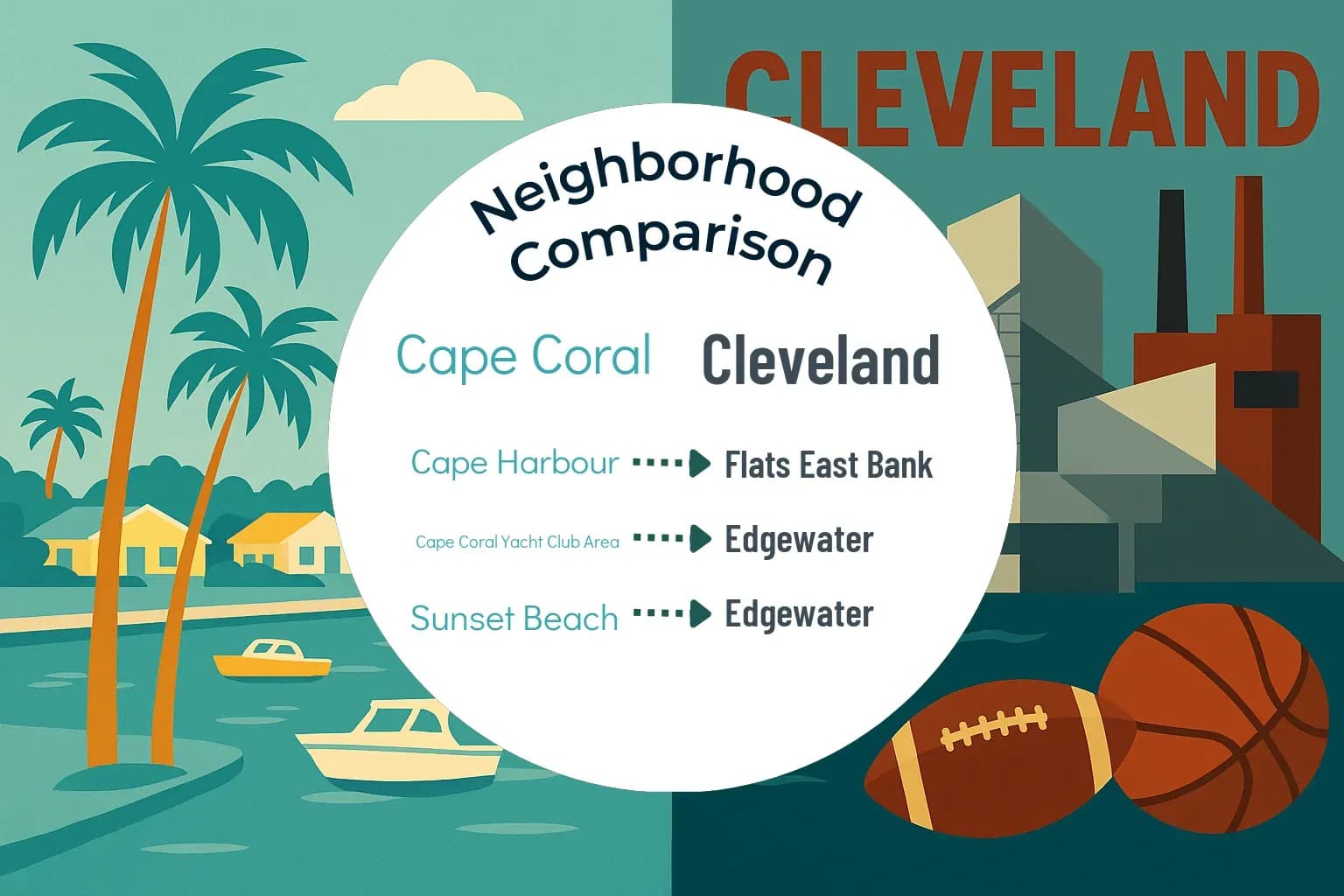 Cape Coral vs Cleveland Neighborhood Comparison