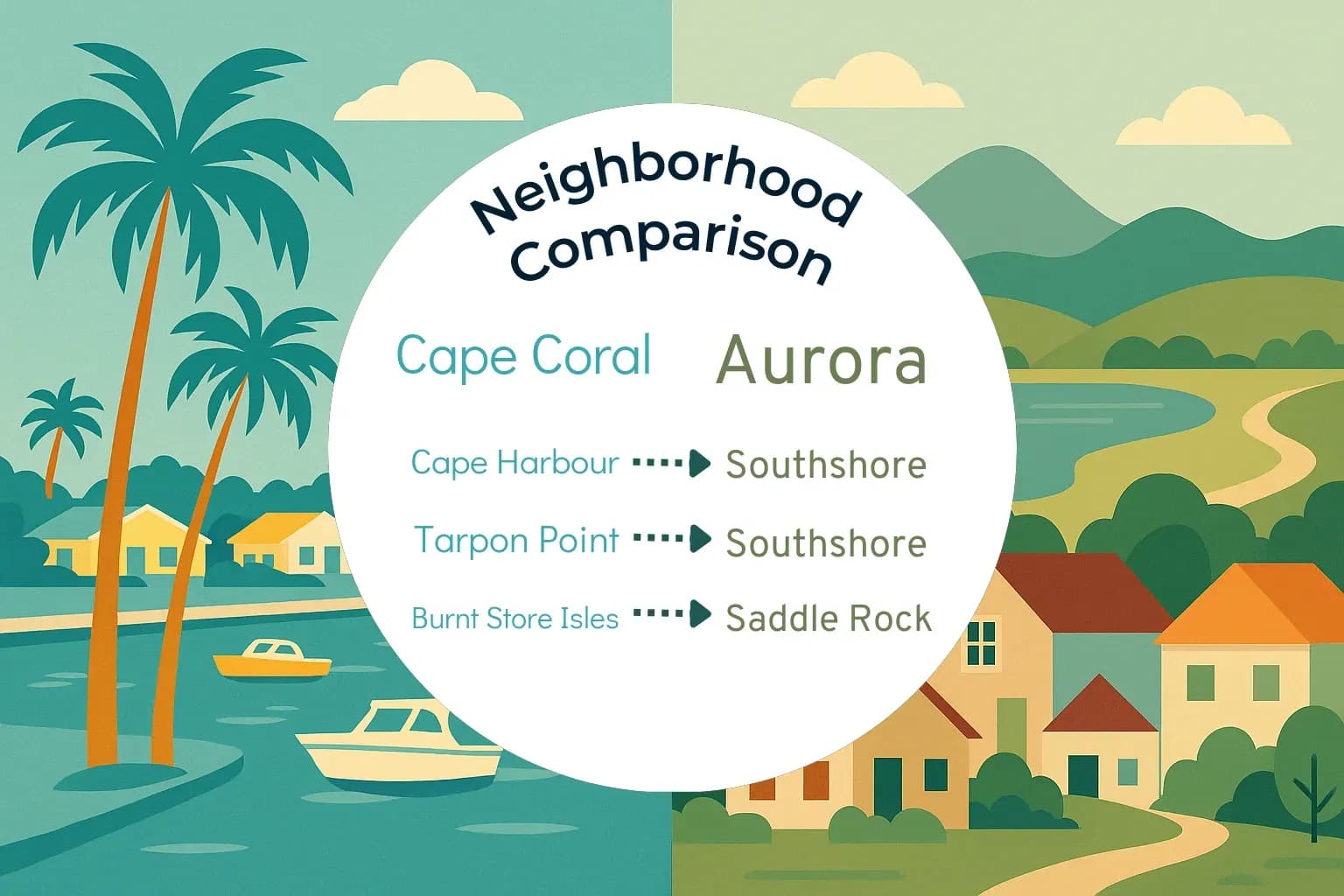 Cape Coral vs Aurora Neighborhood Comparison