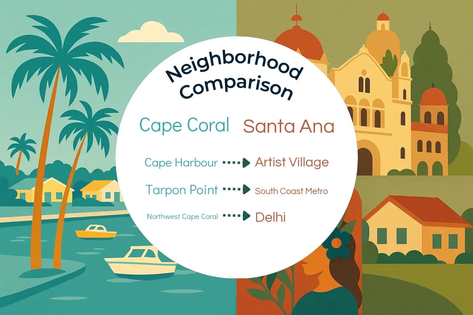 Cape Coral vs Santa Ana Neighborhood Comparison