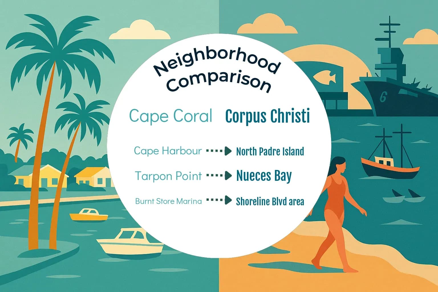 Cape Coral vs Corpus Christi Neighborhood Comparison