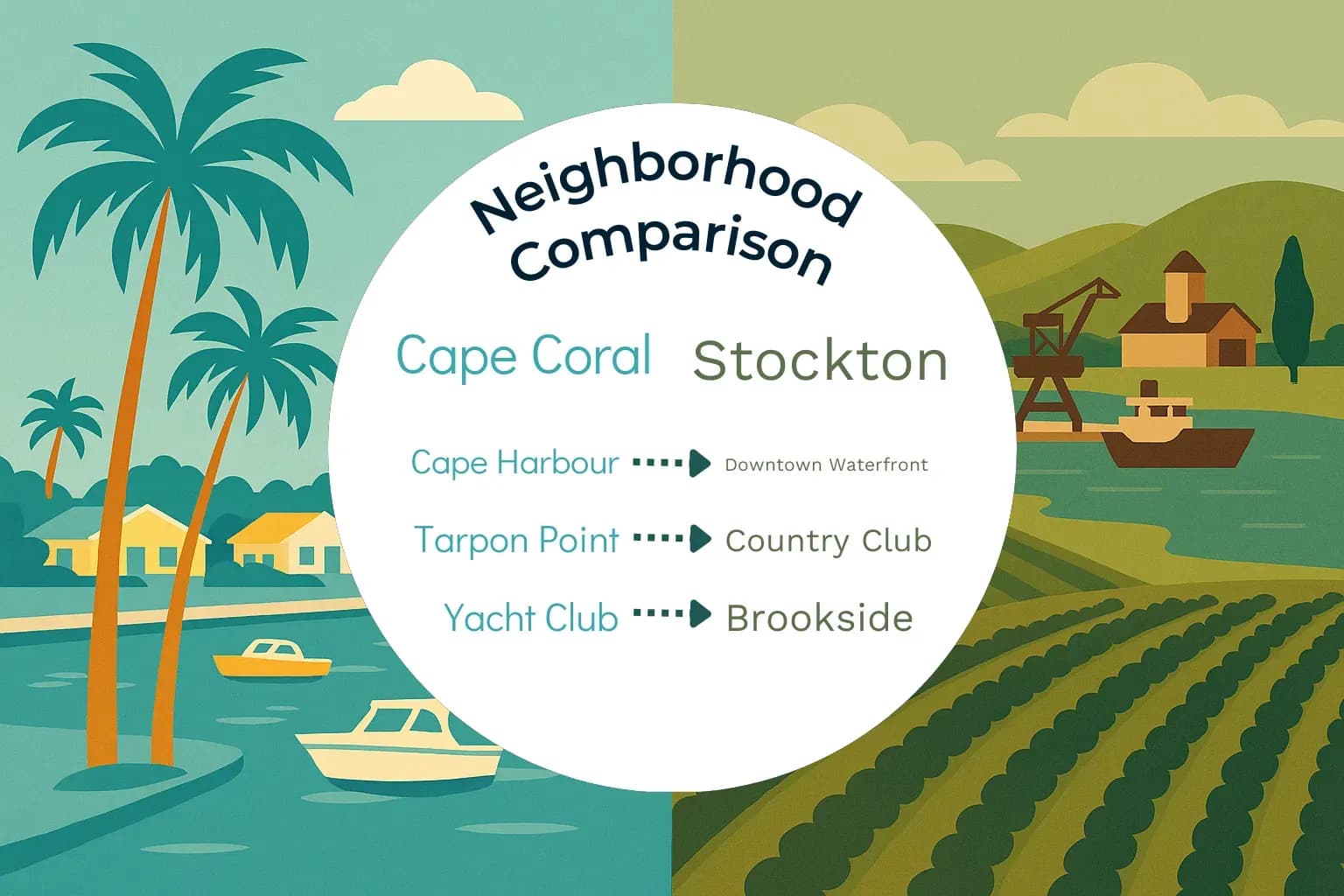 Cape Coral vs Stockton Neighborhood Comparison
