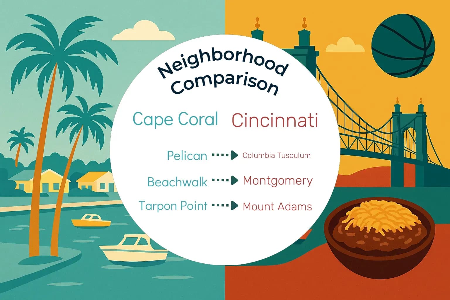 Cape Coral vs Cincinnati Neighborhood Comparison