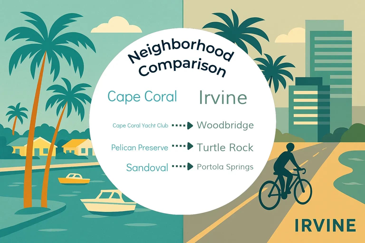Cape Coral vs Irvine Neighborhood Comparison