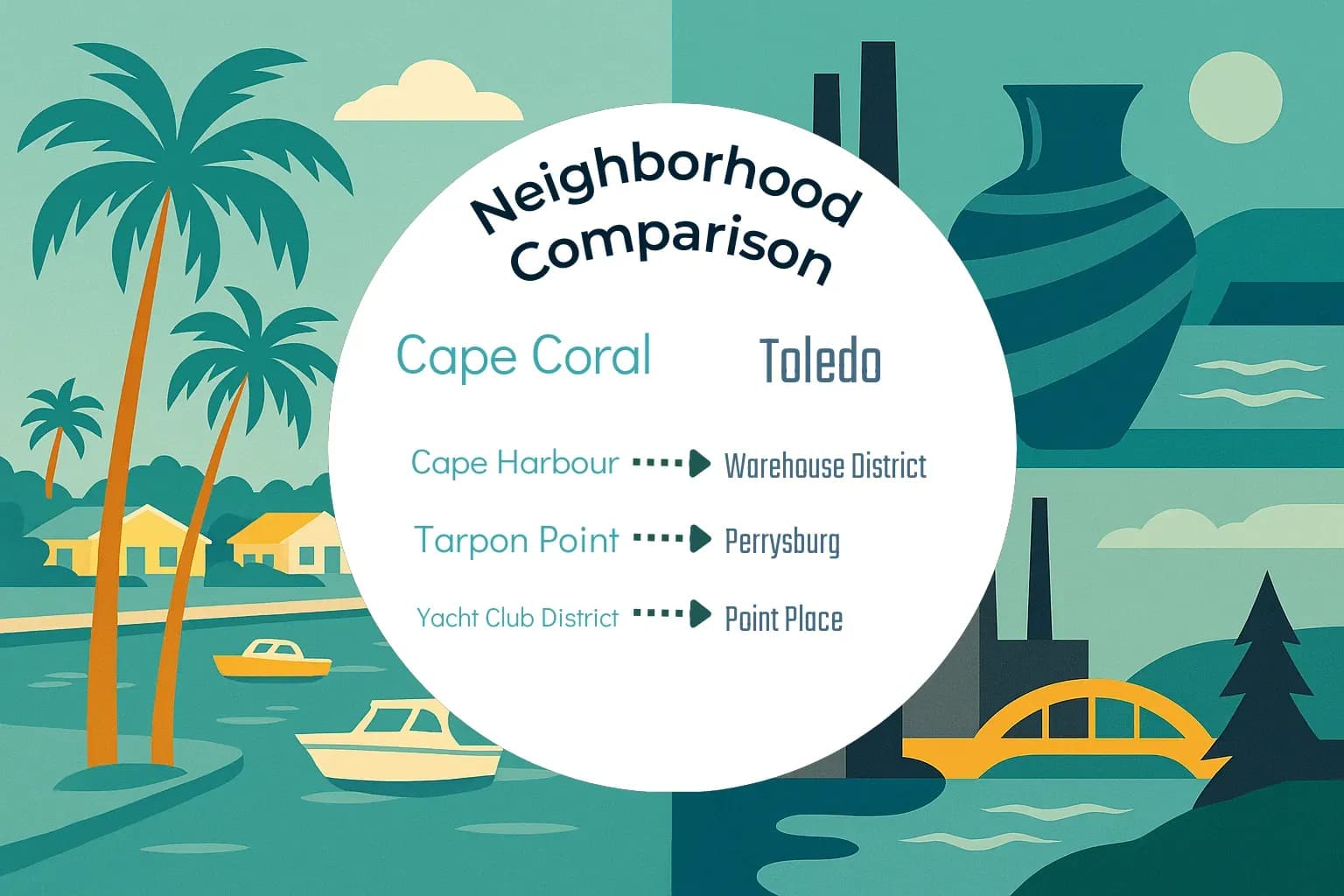 Cape Coral vs Toledo Neighborhood Comparison