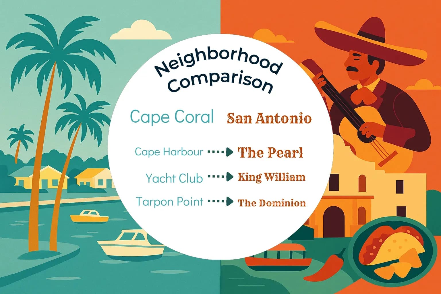 Cape Coral vs San Antonio Neighborhood Comparison