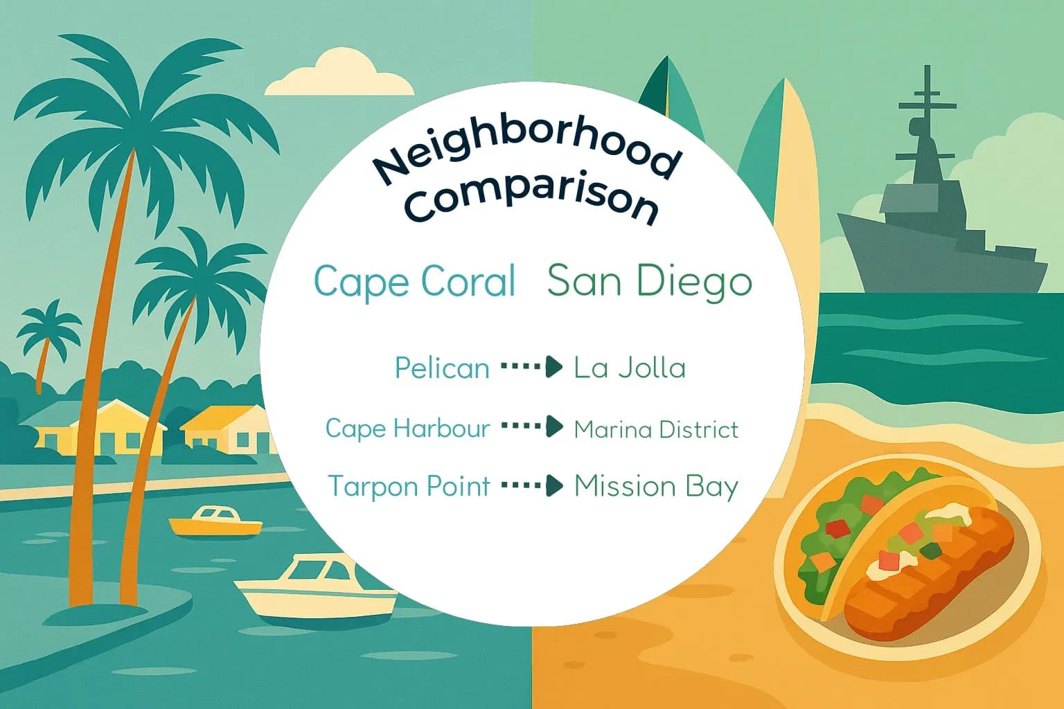 Cape Coral vs San Diego Neighborhood Comparison