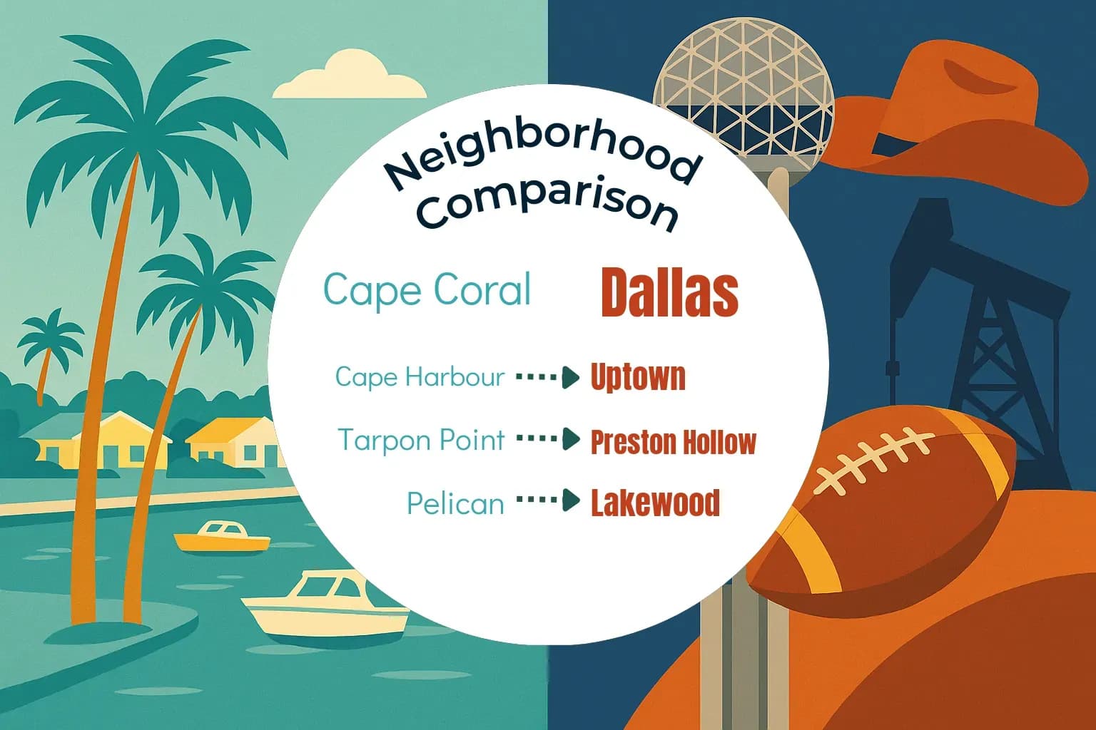 Cape Coral vs Dallas Neighborhood Comparison