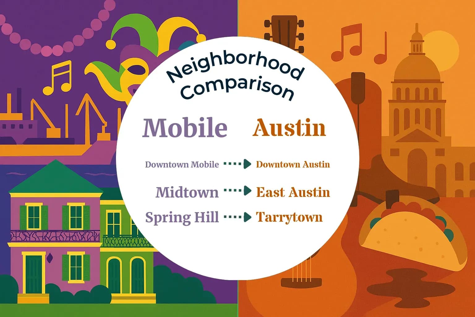 Mobile vs Austin Neighborhood Comparison