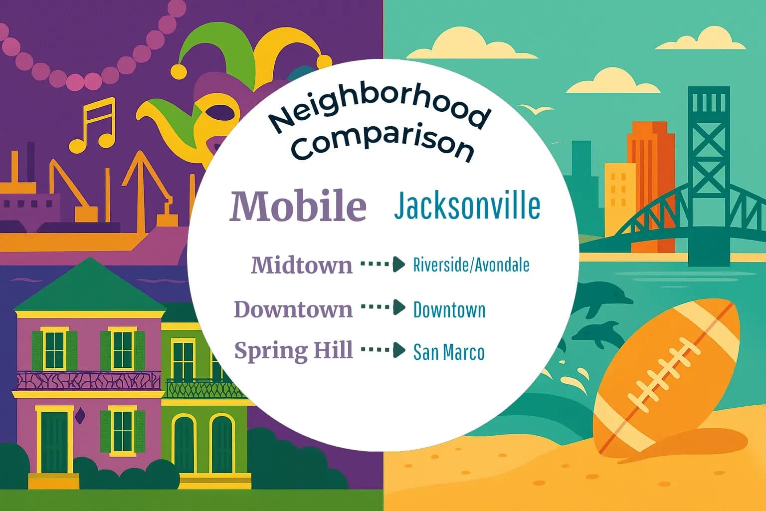 Mobile vs Jacksonville Neighborhood Comparison