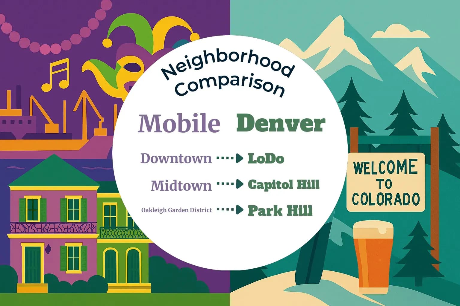 Mobile vs Denver Neighborhood Comparison