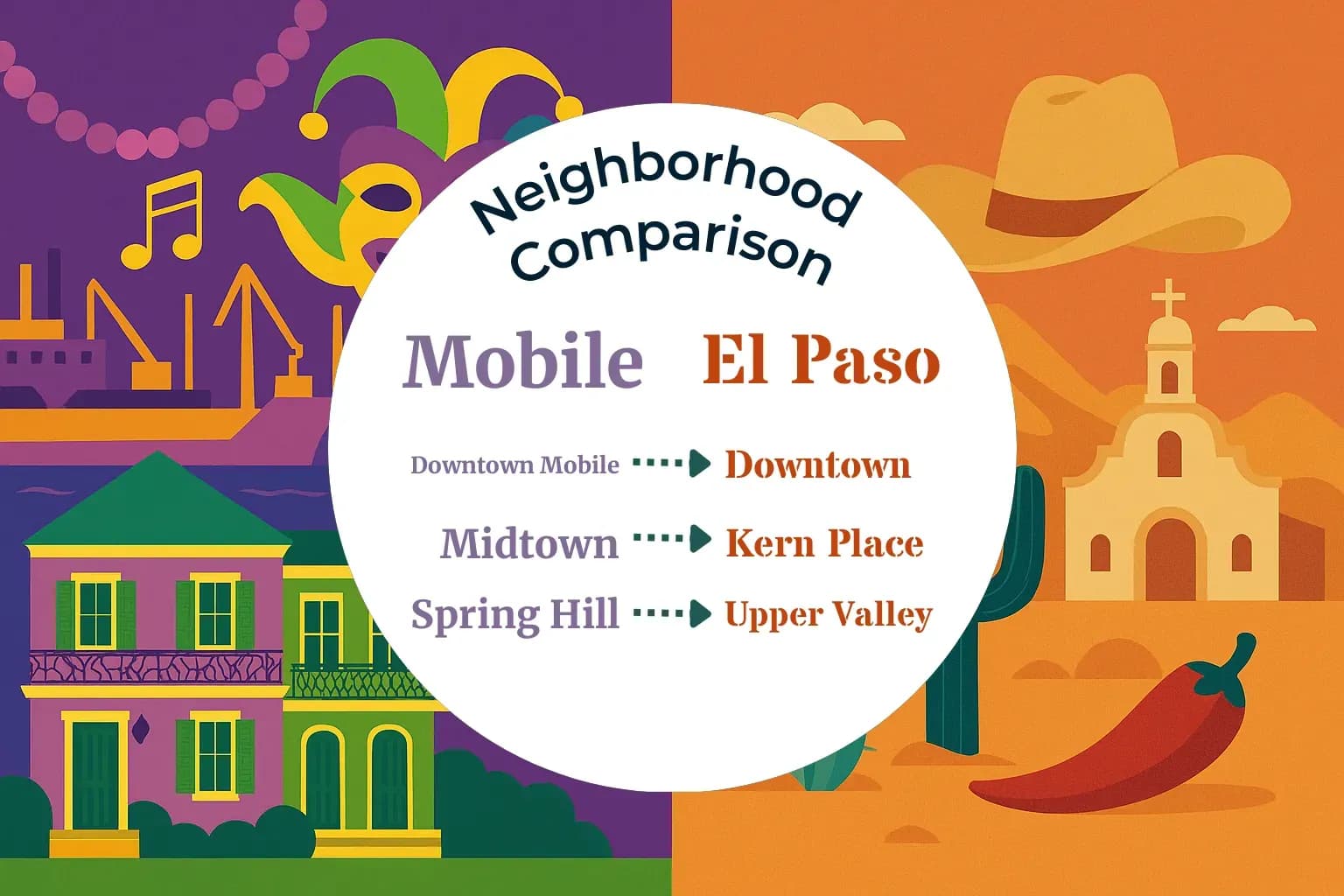 Mobile vs El Paso Neighborhood Comparison