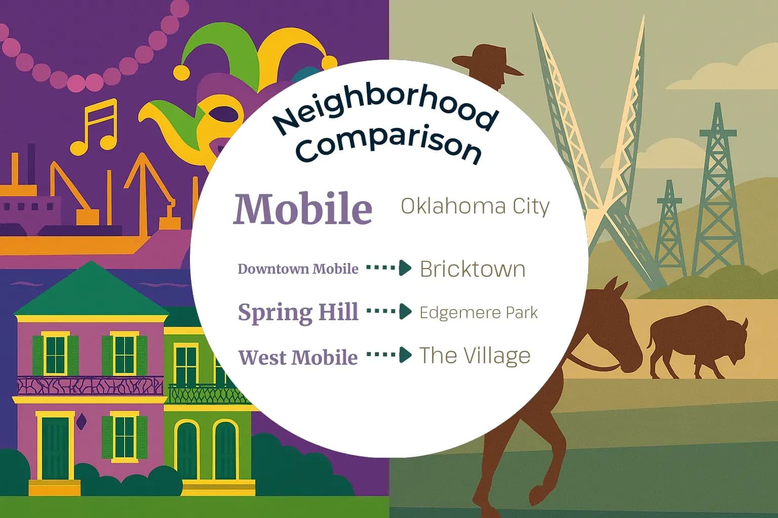 Mobile vs Oklahoma City Neighborhood Comparison