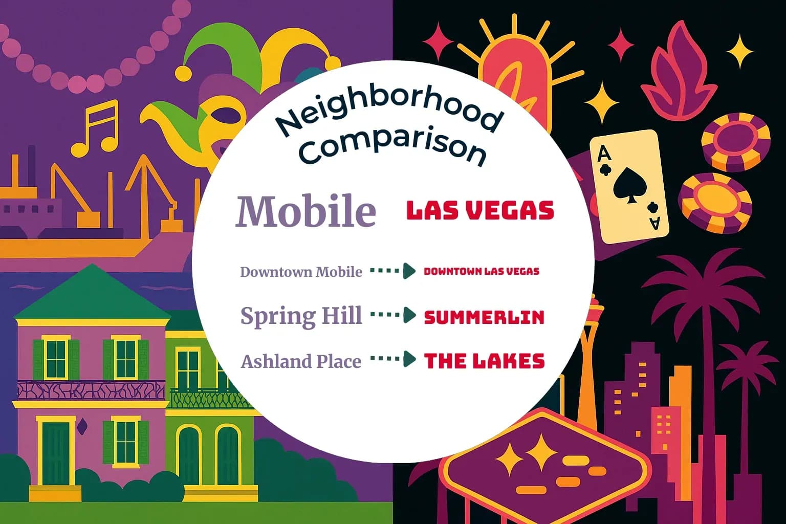 Mobile vs Las Vegas Neighborhood Comparison
