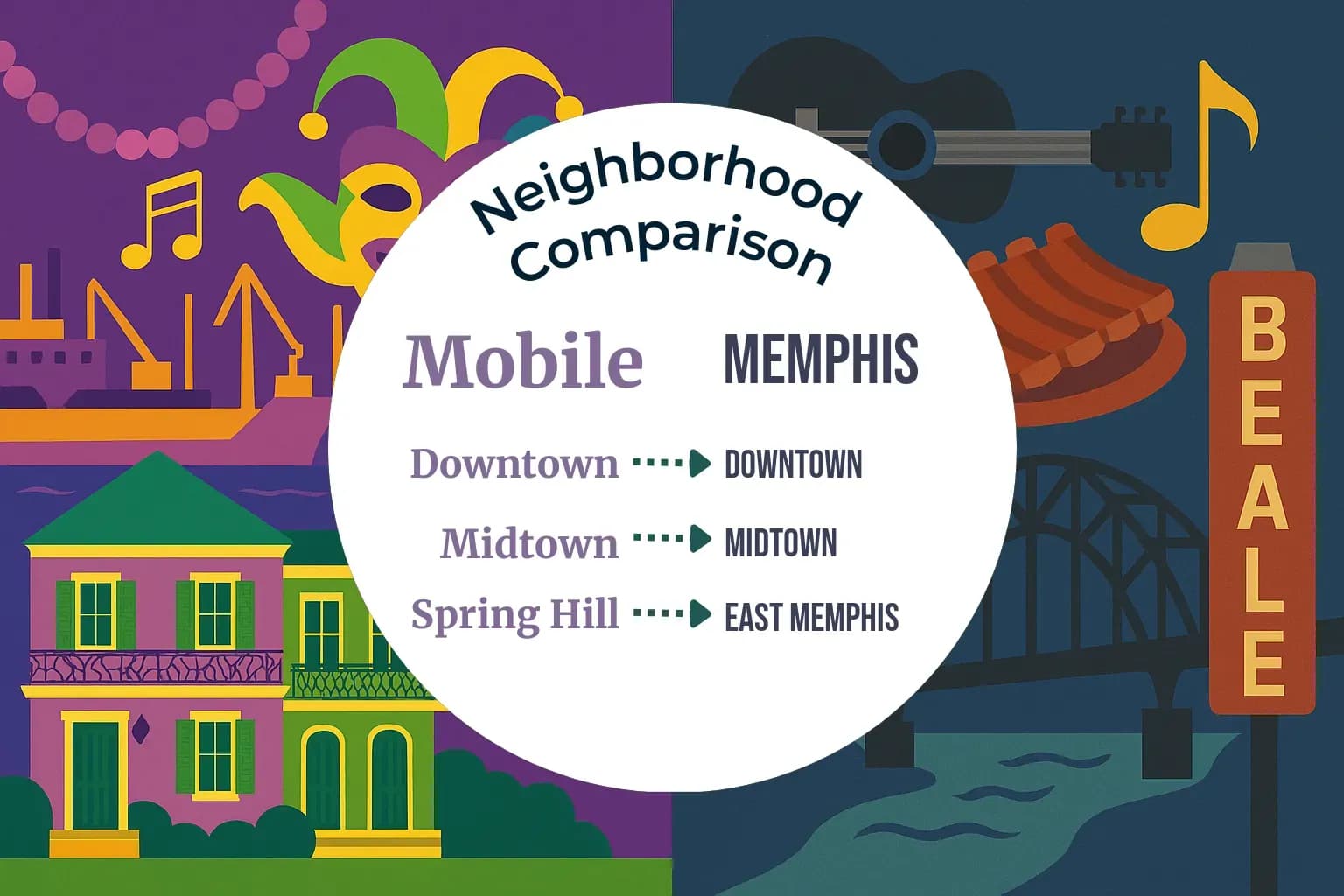 Mobile vs Memphis Neighborhood Comparison