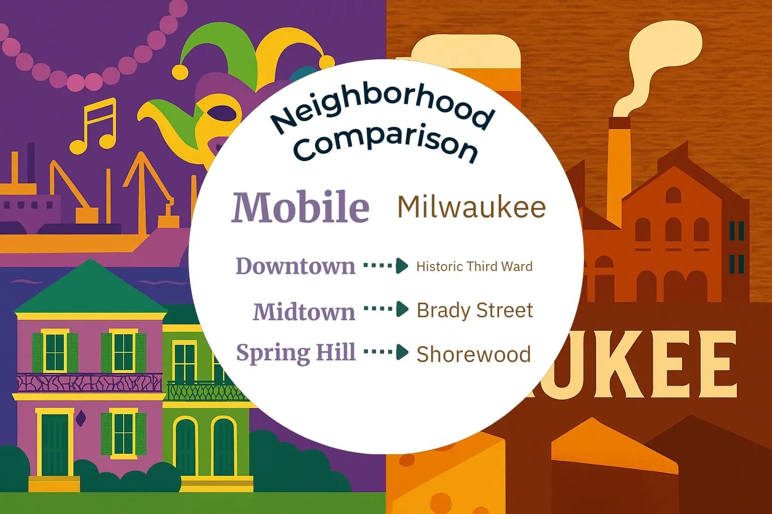Mobile vs Milwaukee Neighborhood Comparison