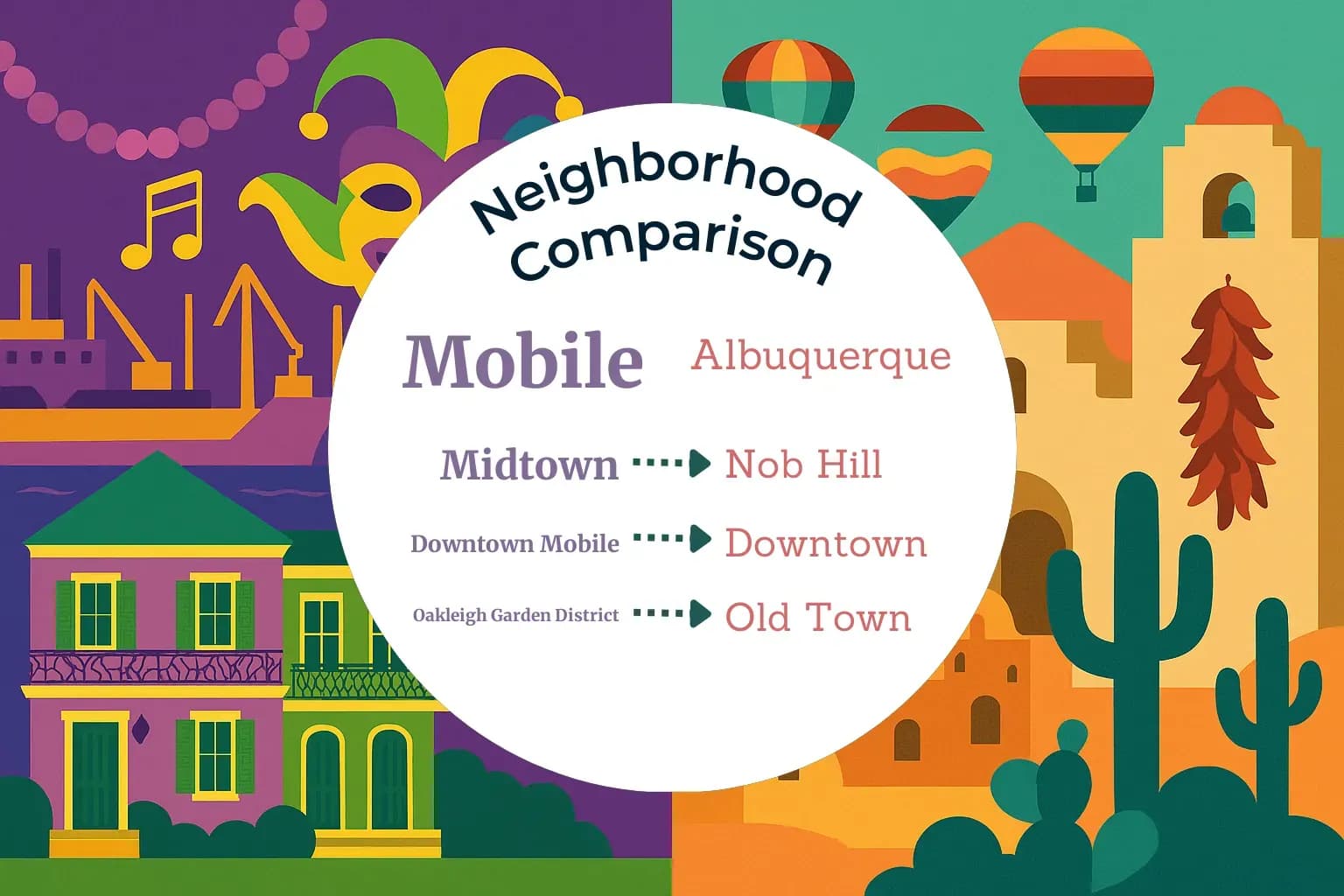 Mobile vs Albuquerque Neighborhood Comparison