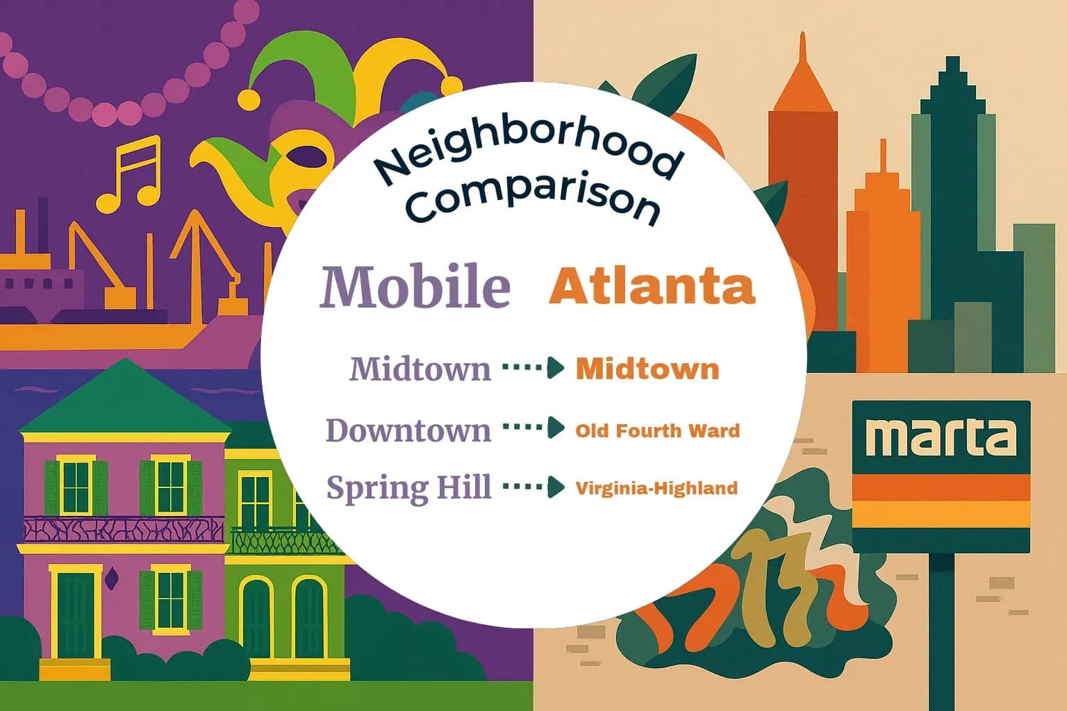 Mobile vs Atlanta Neighborhood Comparison