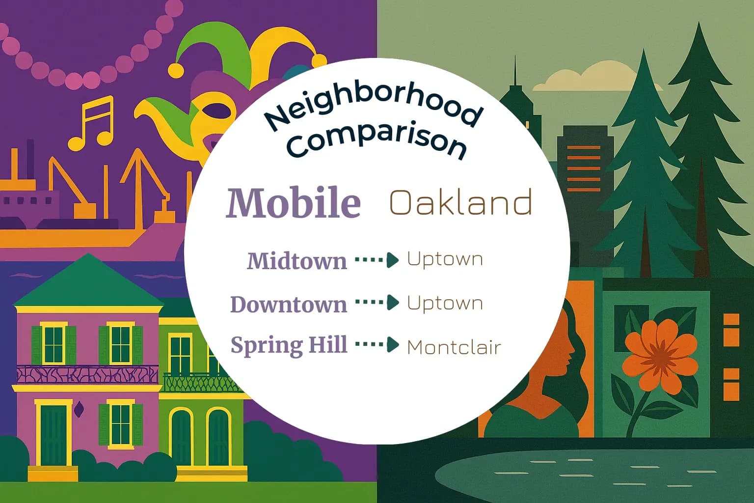 Mobile vs Oakland Neighborhood Comparison