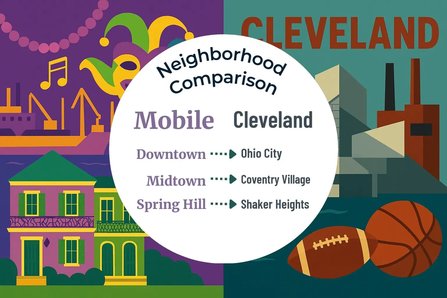 Mobile vs Cleveland Neighborhood Comparison