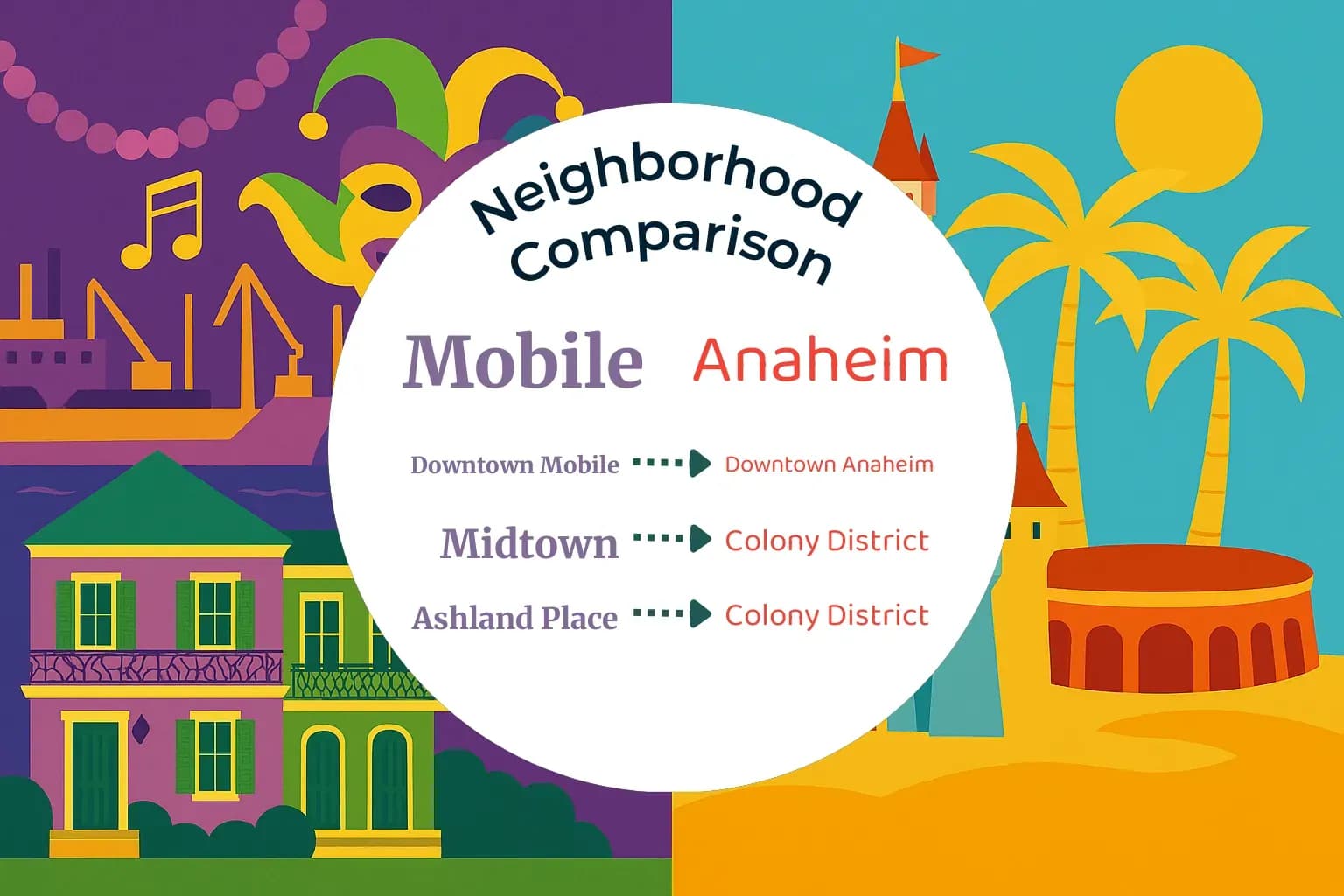 Mobile vs Anaheim Neighborhood Comparison