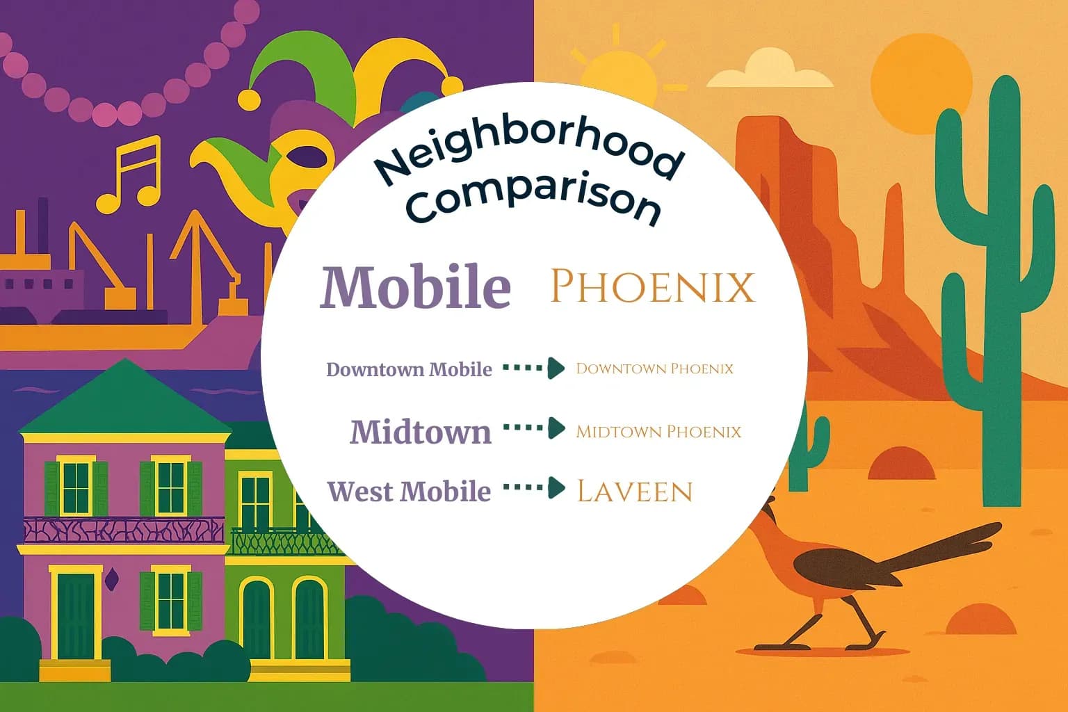 Mobile vs Phoenix Neighborhood Comparison