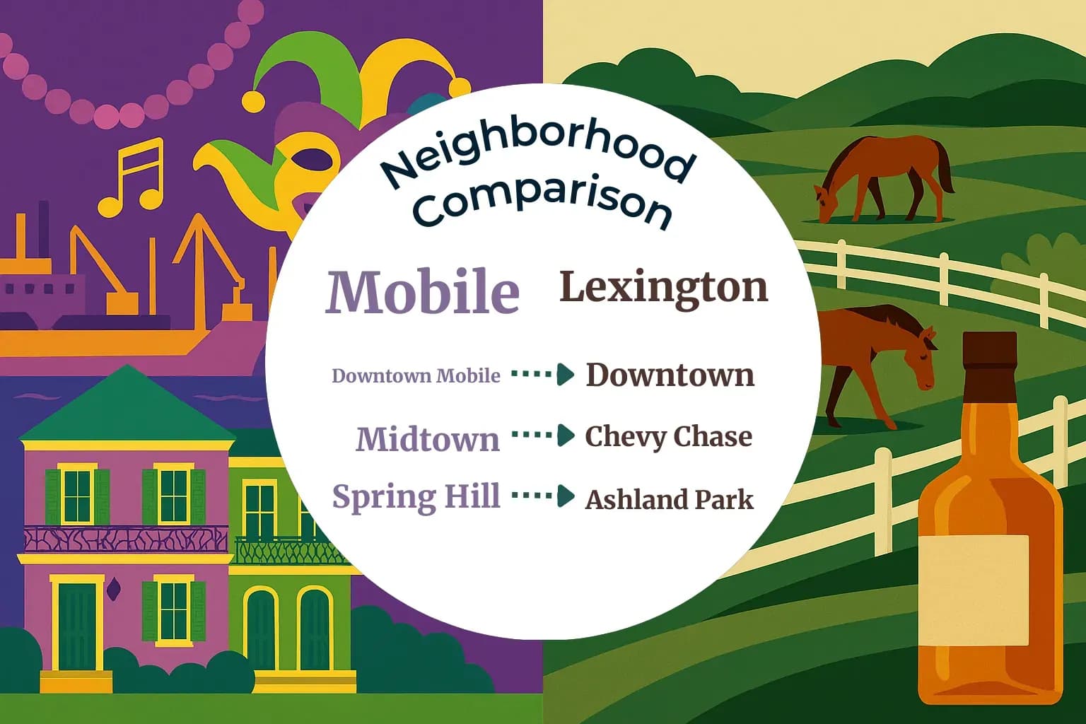 Mobile vs Lexington Neighborhood Comparison