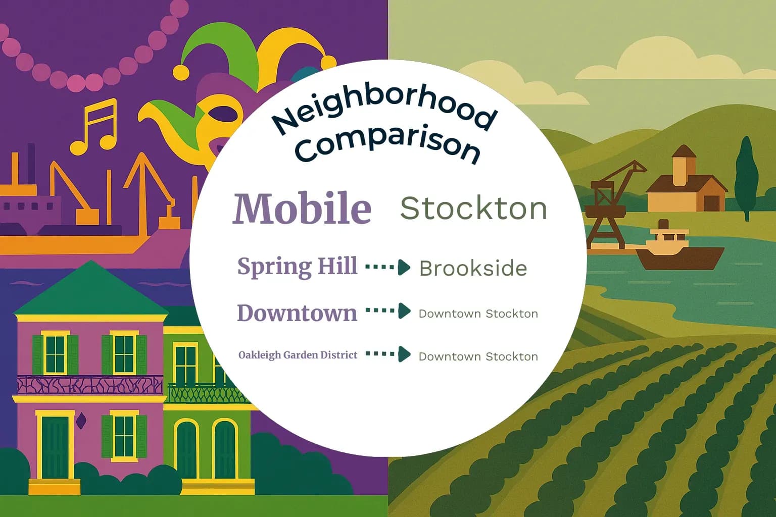 Mobile vs Stockton Neighborhood Comparison