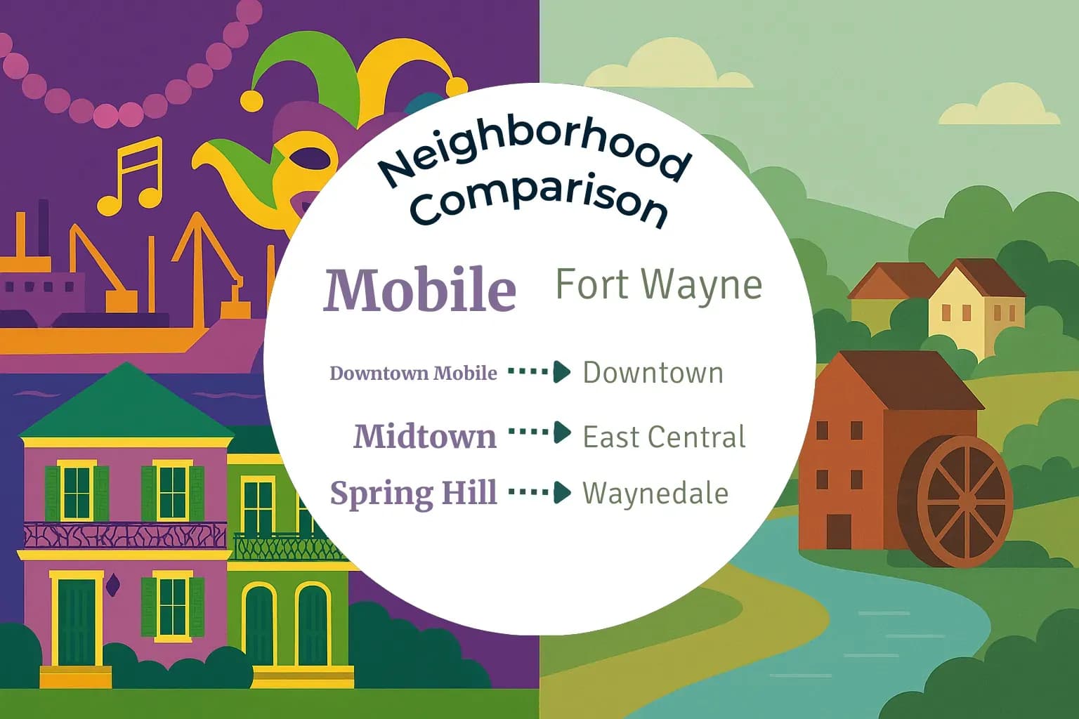 Mobile vs Fort Wayne Neighborhood Comparison